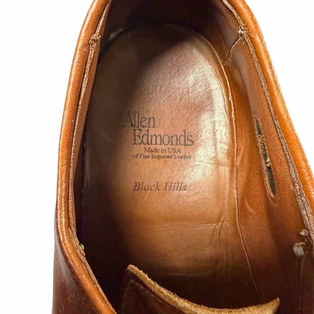 ALLEN EDMONDS BLACK HILLS BROWN GENUINE LEATHER LACE UP SHOES SIZE 13 - Picture 8 of 10